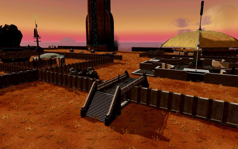 The GCW battlefield on Lok at sunset