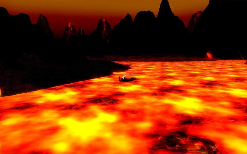 The lava flats of Mustafar