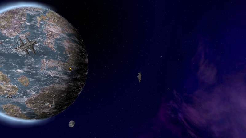 Naboo Space Station in orbit above Naboo